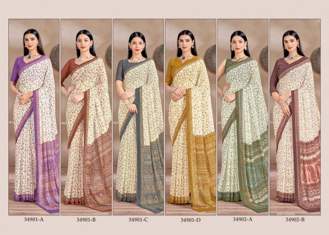 Star Chiffon 161 By Ruchi Printed Daily Wear Printed Sarees For Bussiness Wholesale Online